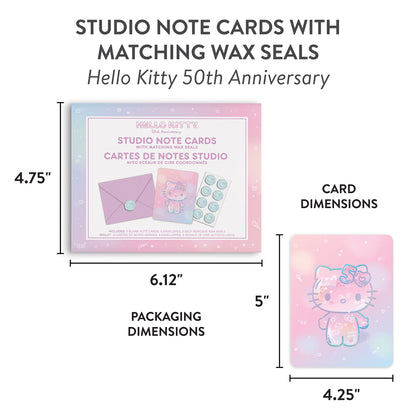 Hello Kitty x Studio Oh! 50th Anniversary 25-Pc Note Cards & Wax Seals Set