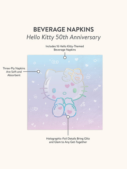 Hello Kitty x Studio Oh! 50th Anniversary Beverage Napkins