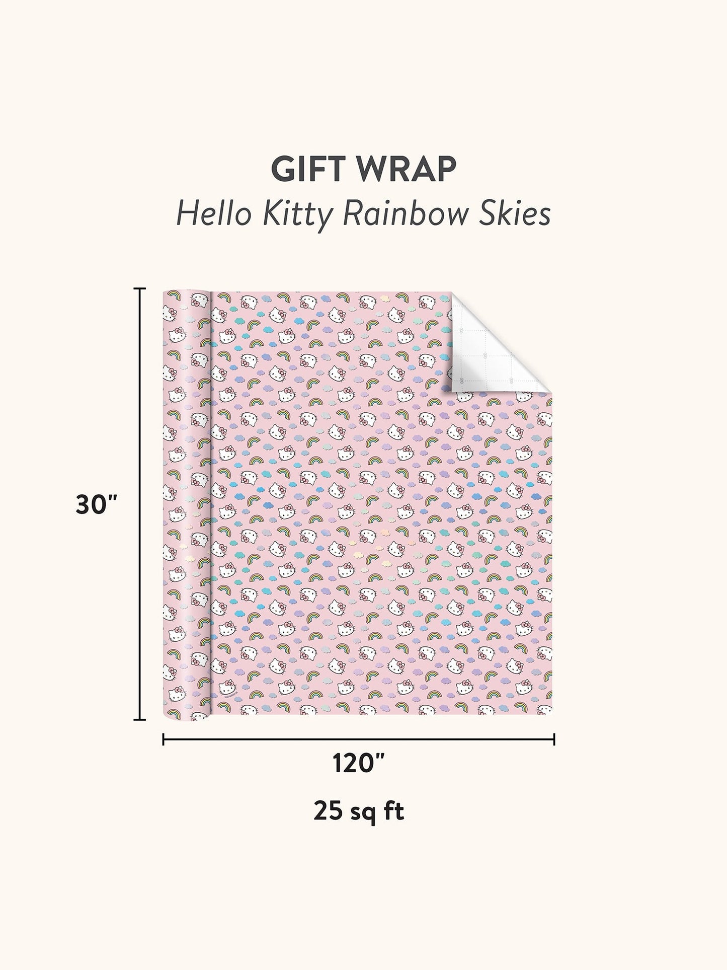 Hello Kitty x Studio Oh! Rainbow Skies Gift Wrap