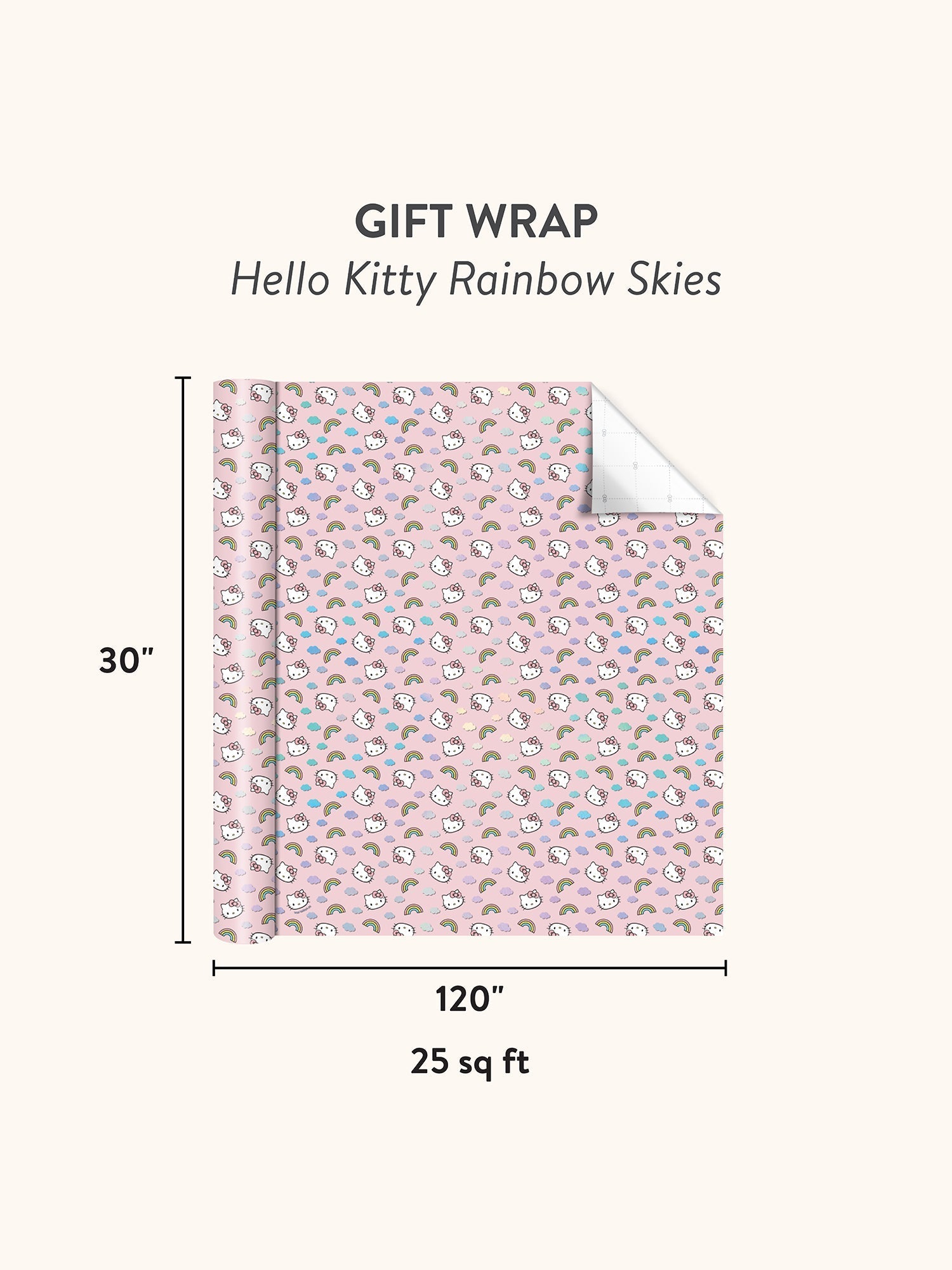 Hello Kitty x Studio Oh! Rainbow Skies Gift Wrap