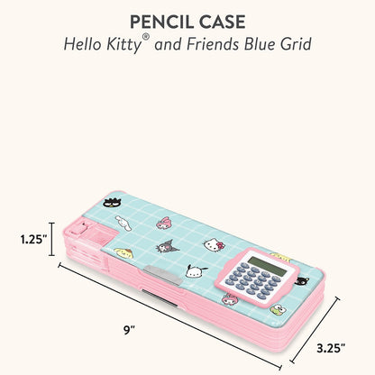 Hello Kitty and Friends x Studio Oh! Blue Grid Pencil Case