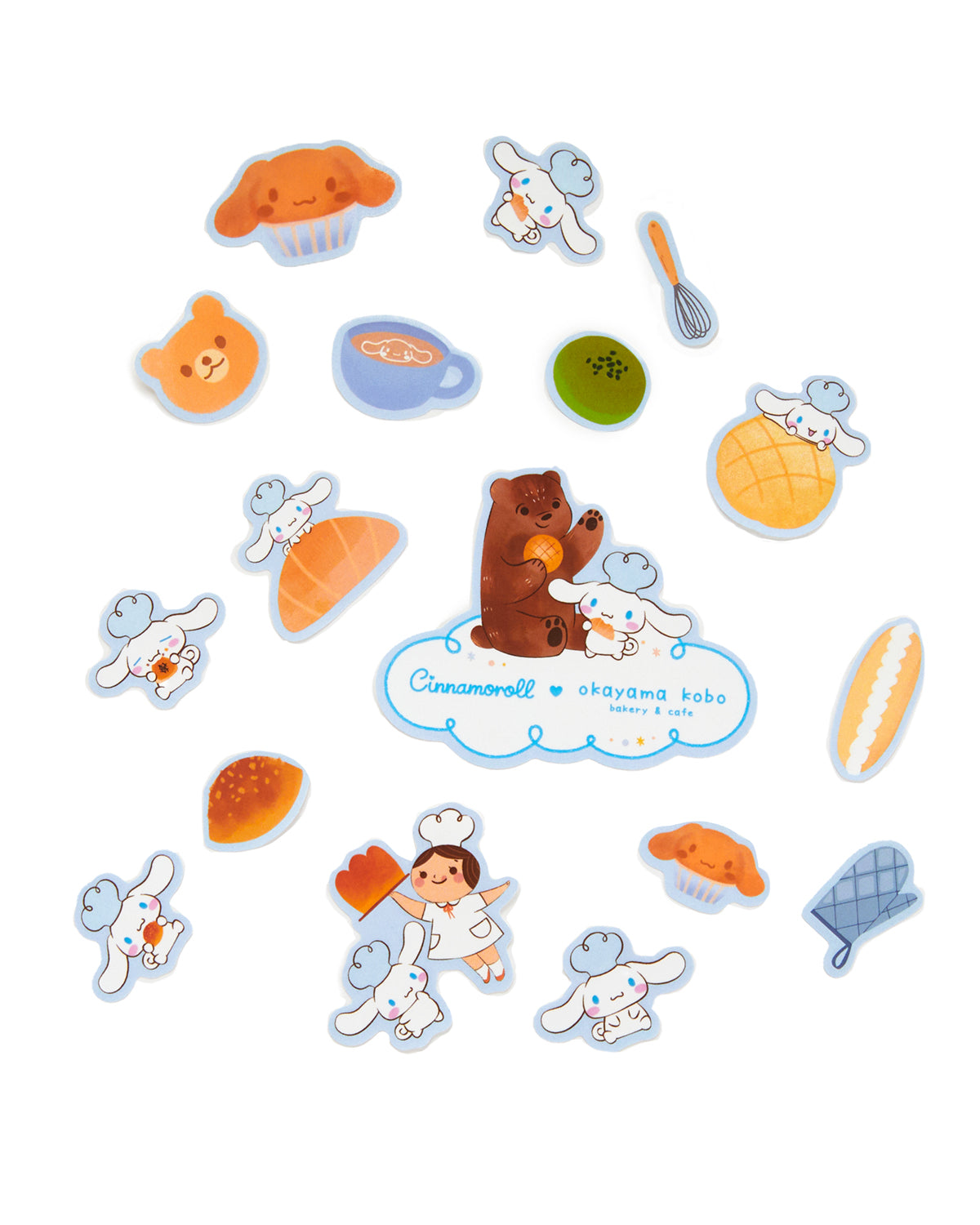 Cinnamoroll x Okayama Kobo 18-pc Sticker Sheet