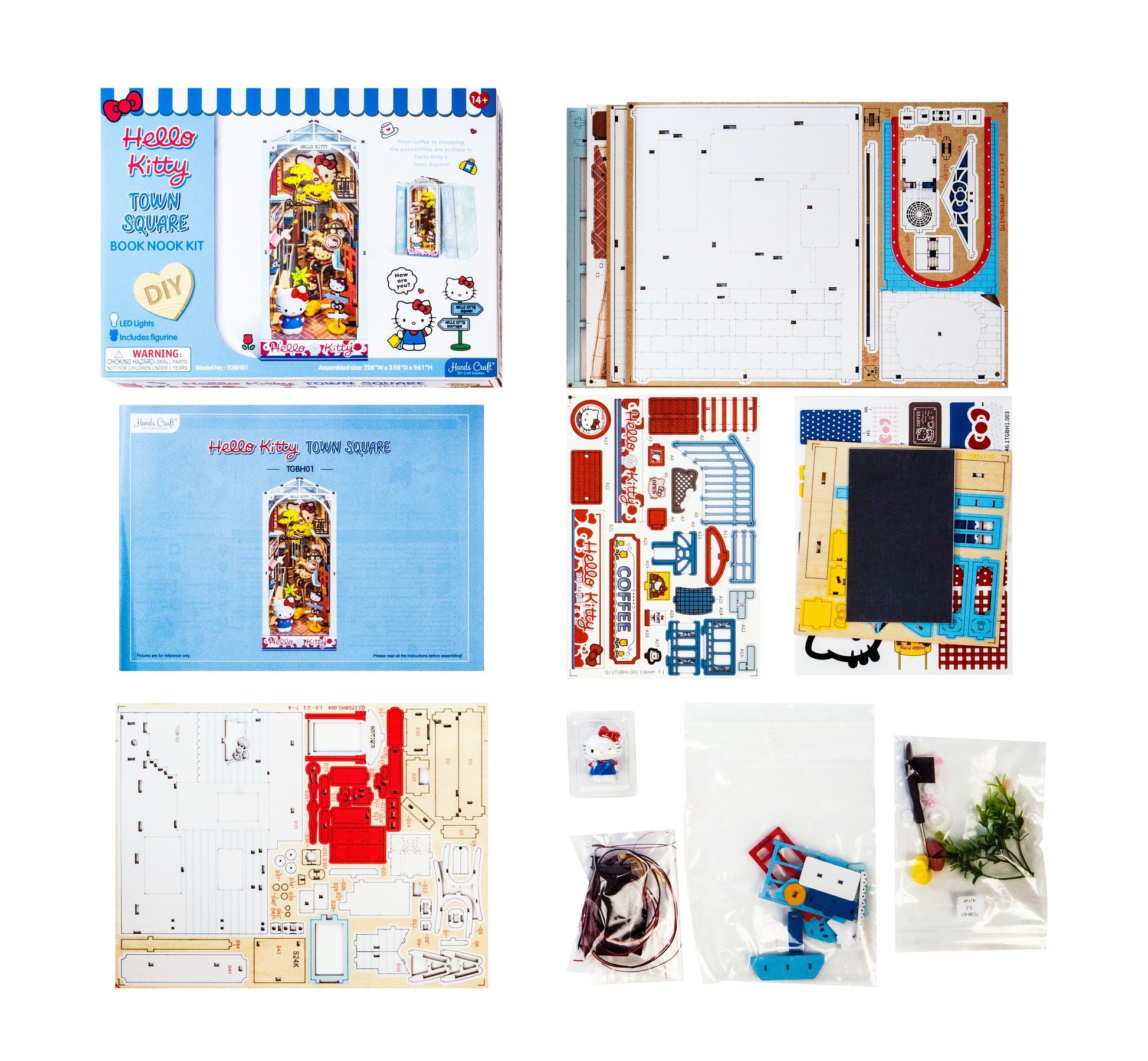 Hello Kitty Town Square DIY Book Nook Kit