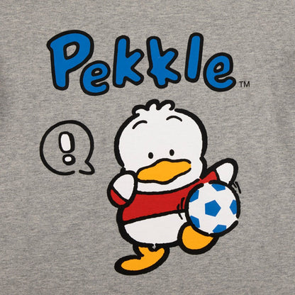 Pekkle x Dumbgood Grey Ringer Baby Tee (SMALL ONLY)
