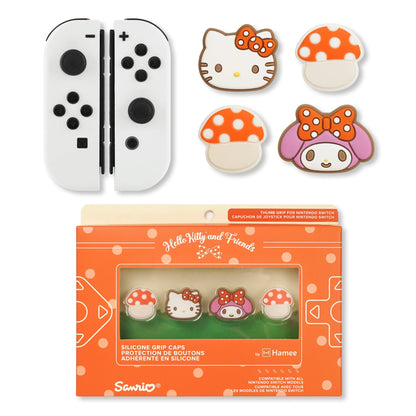 Hello Kitty and Friends Mushroom Nintendo Switch Grip Caps (Hello Kitty + My Melody)