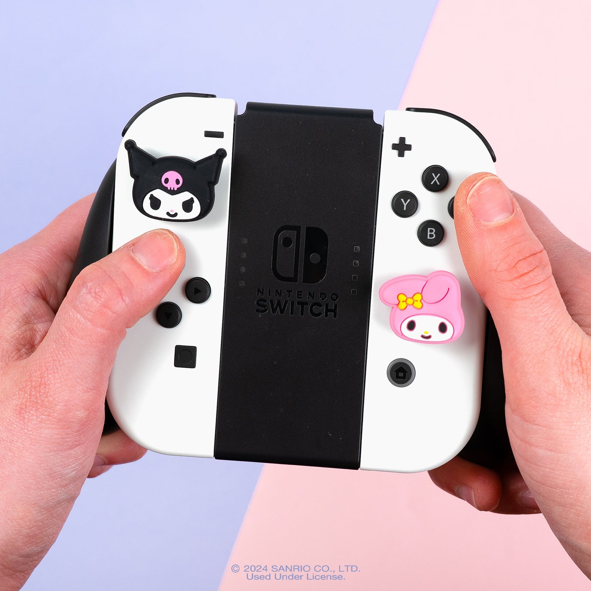 Hello Kitty and Friends Nintendo Switch Grip Caps (Kuromi + My Melody)