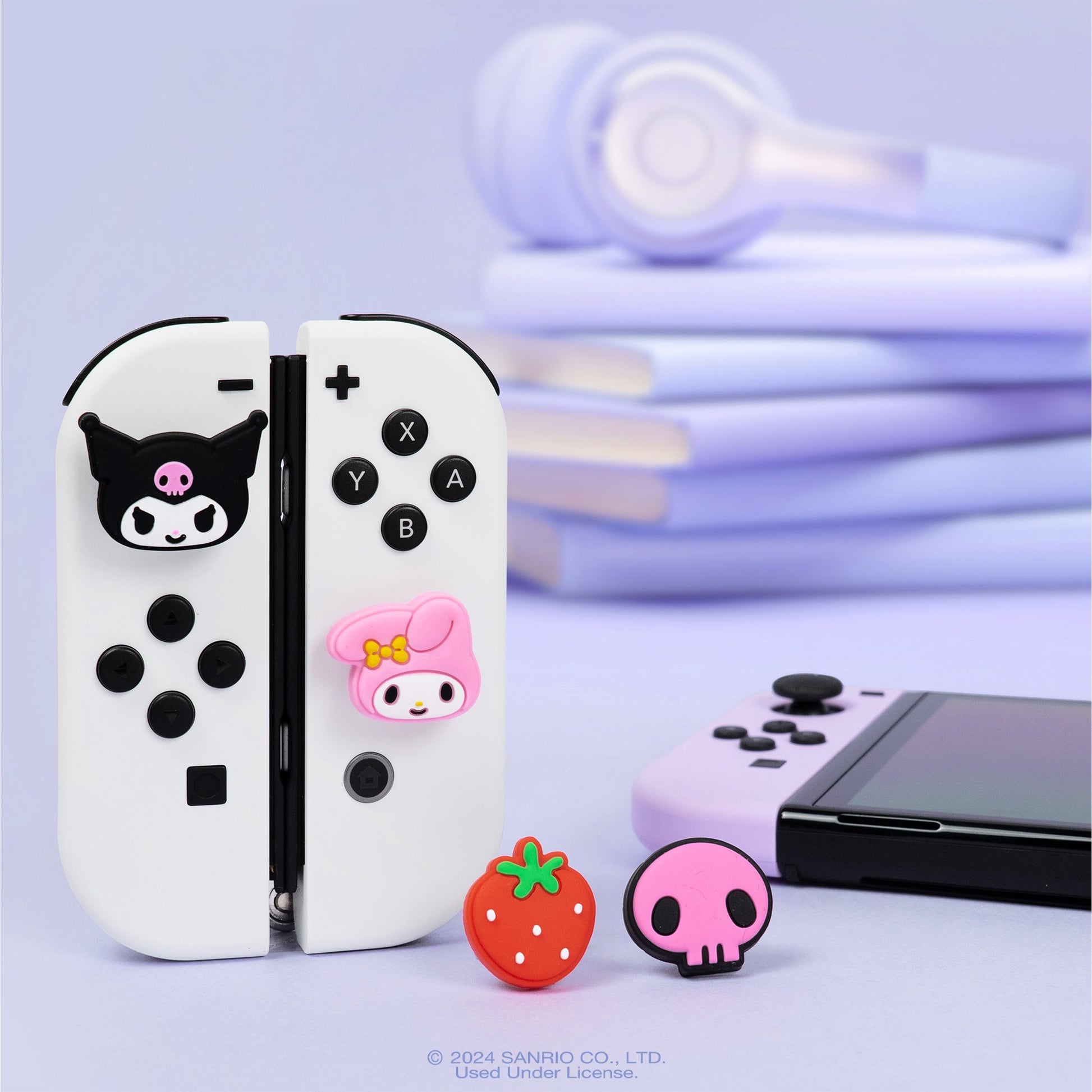 Hello Kitty and Friends Nintendo Switch Grip Caps (Kuromi + My Melody)