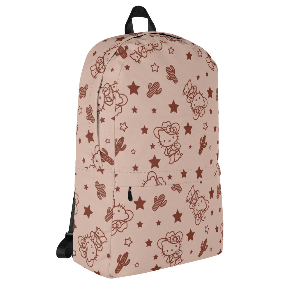 Hello Kitty Tan Western All-over Print Backpack