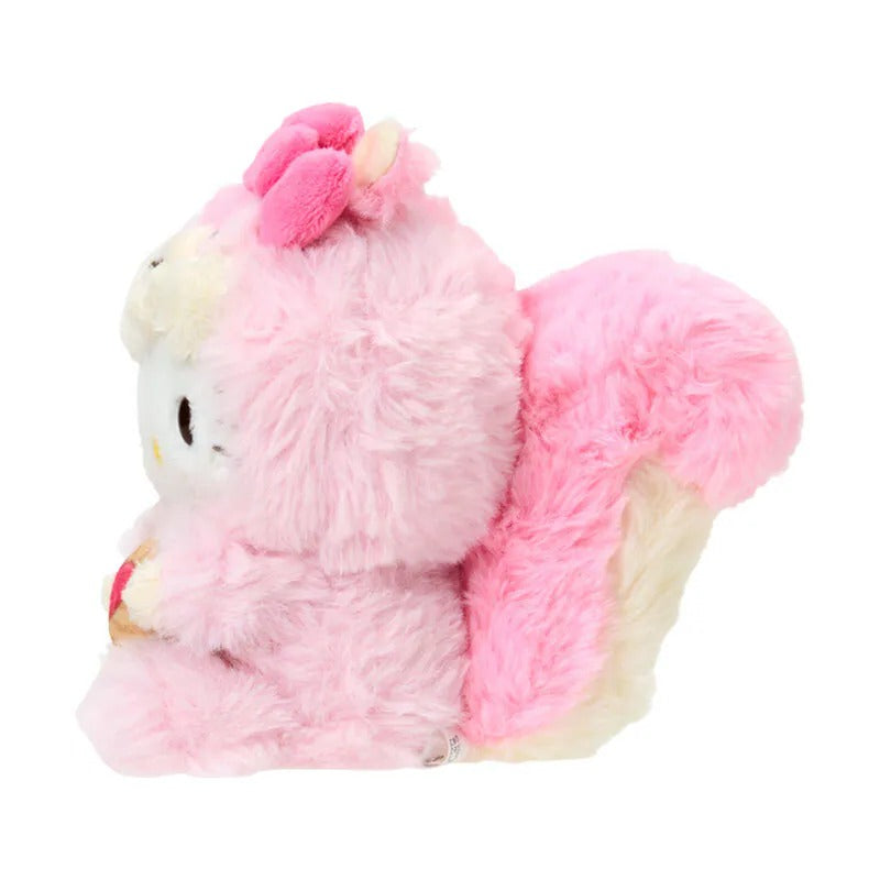 Hello Kitty Plush Mascot Keychain (Fluffy Squirrel Series)