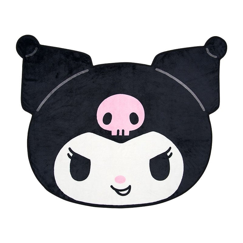 Kuromi Face-Shaped Throw Blanket