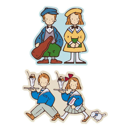 The Vaudeville Duo 16-pc Sticker Set (Friendly Pair Series)