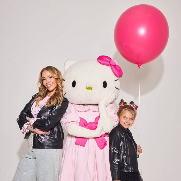 Hello Kitty x Lola + The Boys Adult Graffiti Biker Jacket (Black)