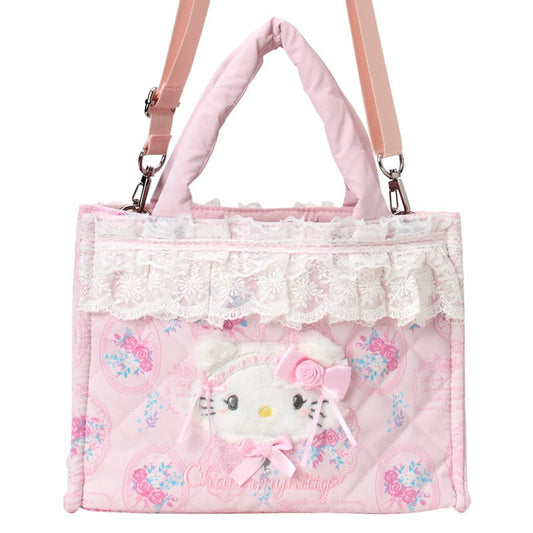 Charmmy Kitty 2-Way Quilted Tote (Lace and Frills Series)