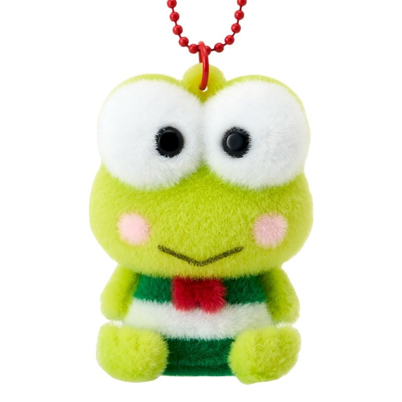 Keroppi Classic Flocked Keychain Mascot