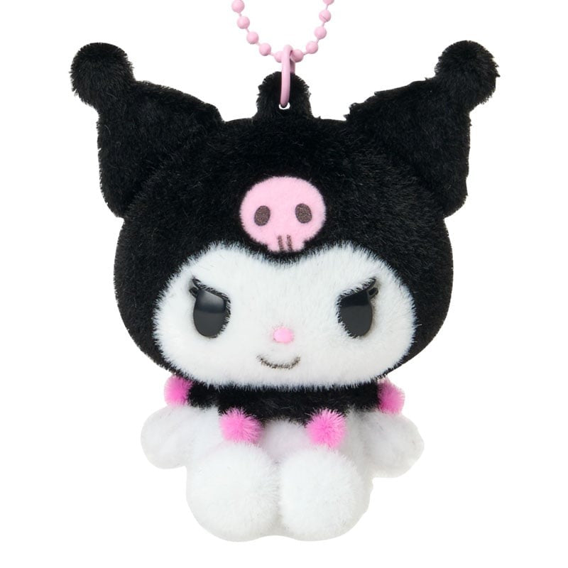 Kuromi Classic Flocked Keychain Mascot