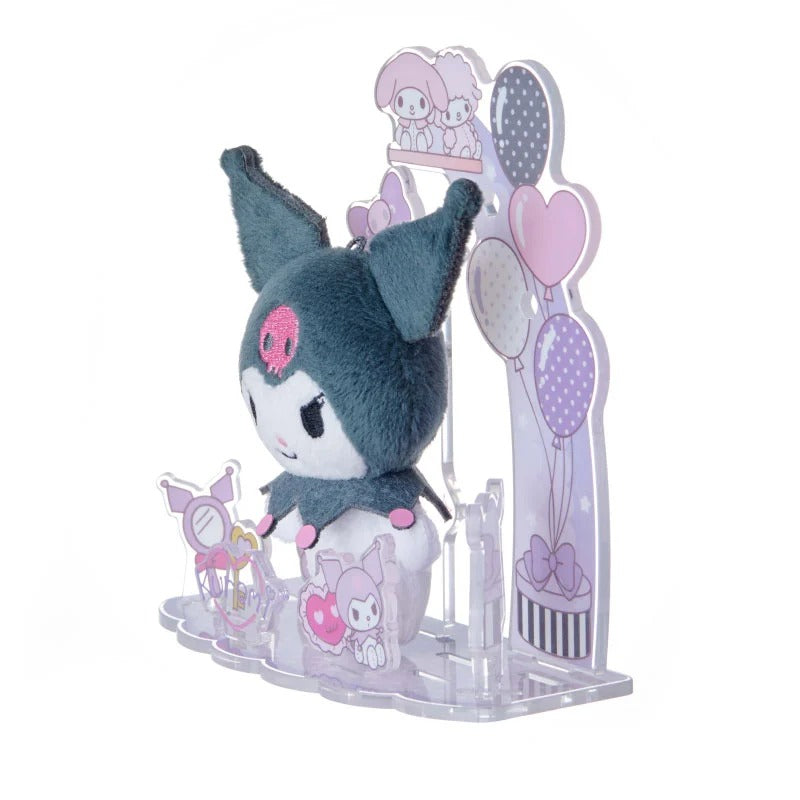 Kuromi Mini Plush & Acrylic Stand Set (Nuikatsu Plushie Life Series)