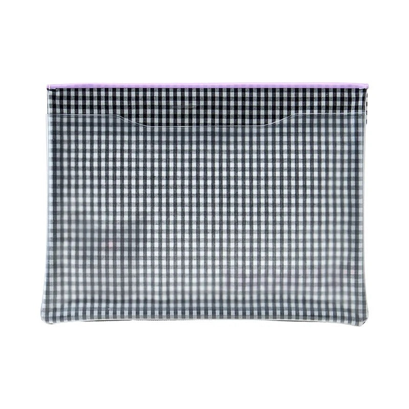 Kuromi Gingham Flat Pouch