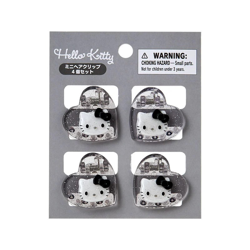 Hello Kitty 4-pc Mini Glitter Hair Clip Set (Silver)