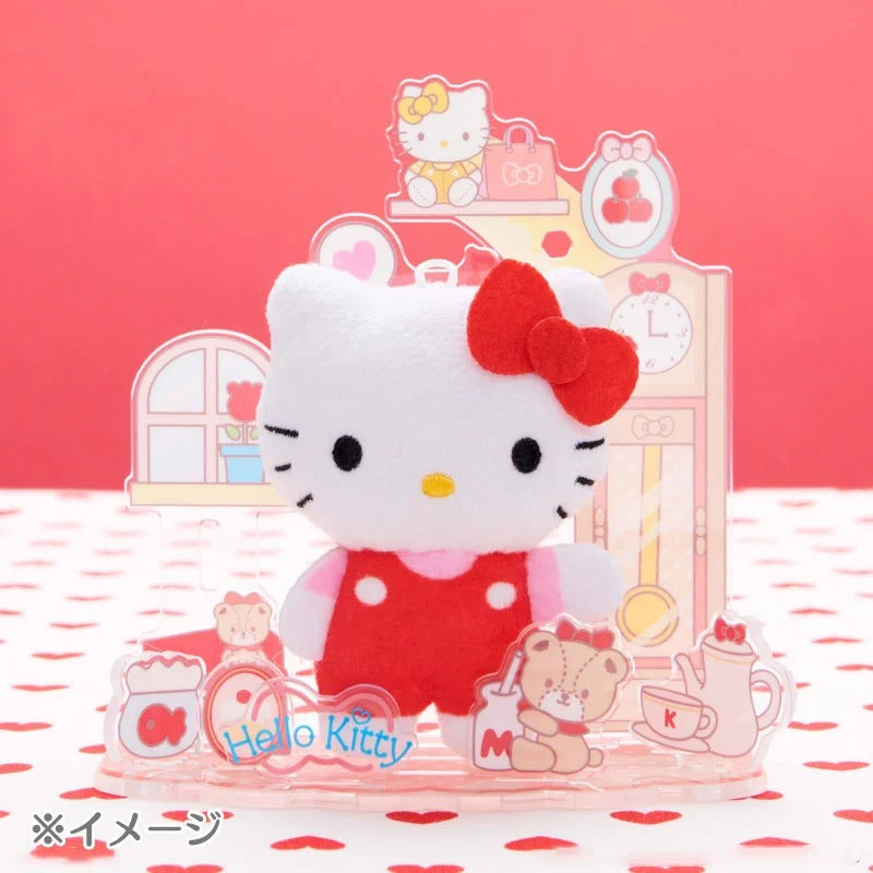 Hello Kitty Mini Plush & Acrylic Stand Set (Nuikatsu Plushie Life Series)