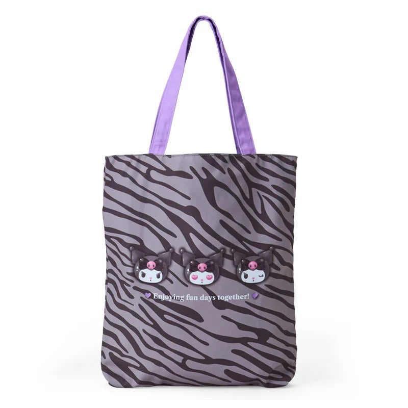 Kuromi Tote Bag (Animal Print Monochrome Series)