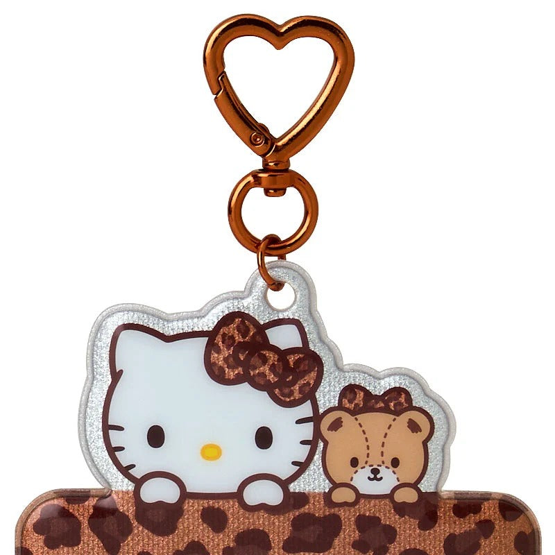 Hello Kitty Brown Leopard ID Badge Holder (Enjoy Idol Series)
