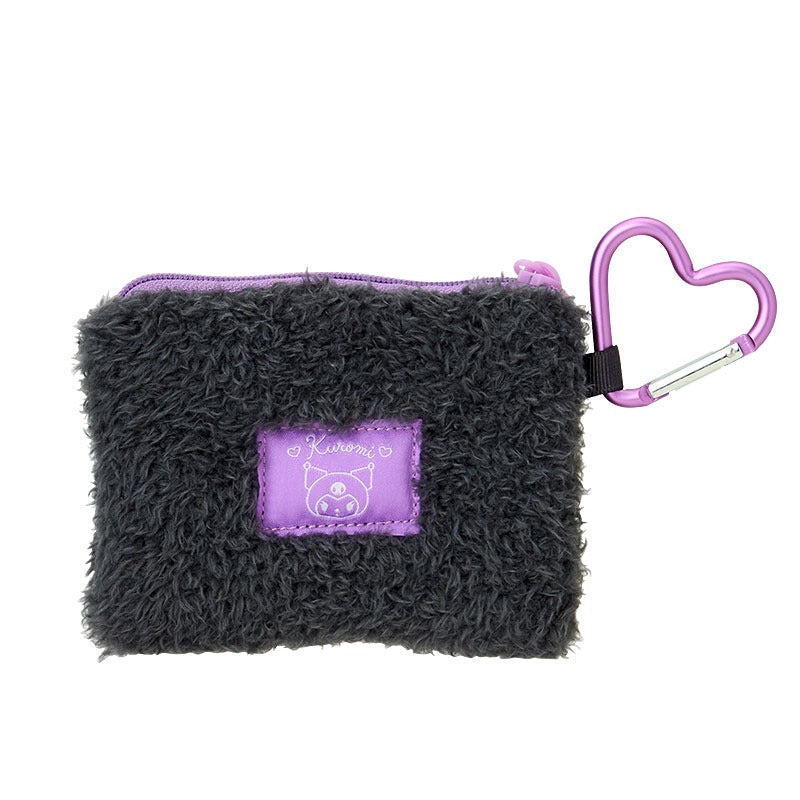 Kuromi Fuzzy Mini Zipper Pouch