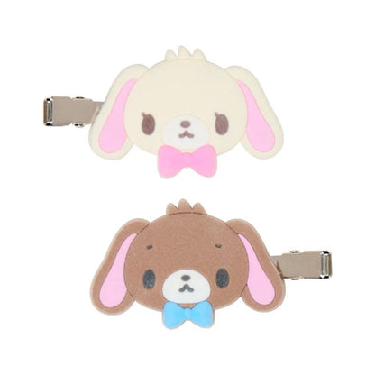 Sugarbunnies Besties Flocked Mini Hair Clip Set