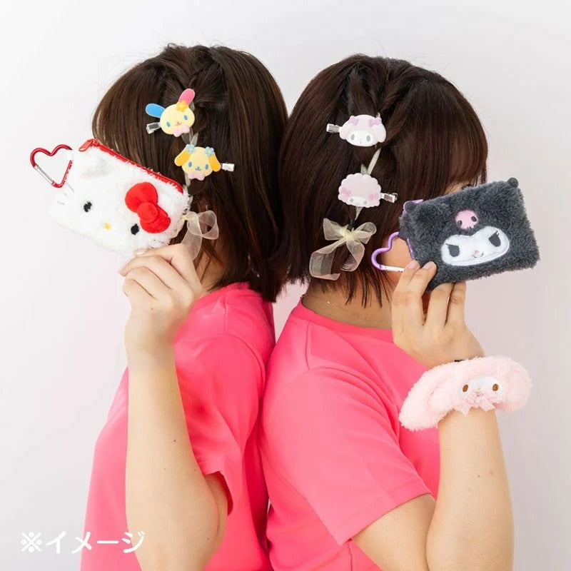 Hello Kitty Fuzzy Mini Zipper Pouch