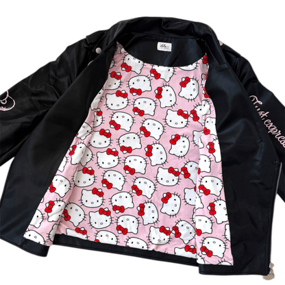 Hello Kitty x Lola + The Boys Kids Graffiti Biker Jacket (Black)