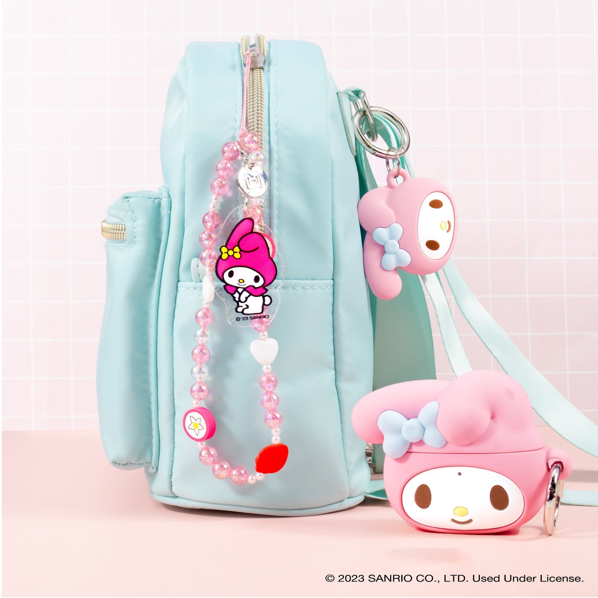 My Melody Beaded Charm Mobile Phone Wrist Strap