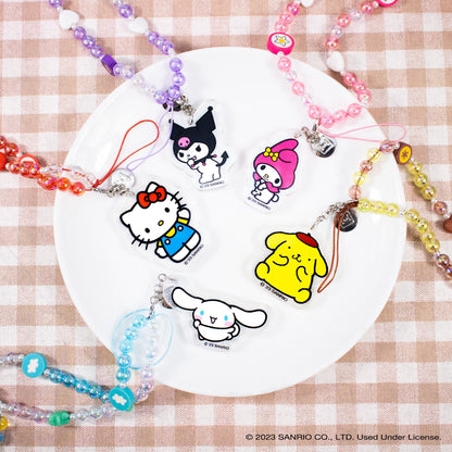 My Melody Beaded Charm Mobile Phone Wrist Strap