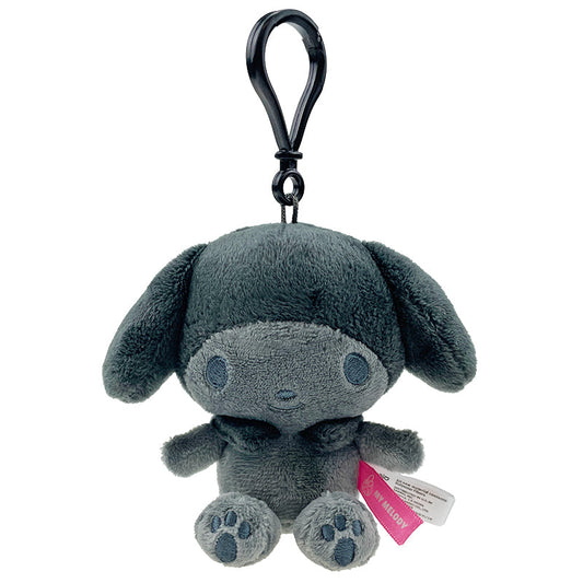 My Melody Plush Mascot Clip (Ash Monochrome Series)