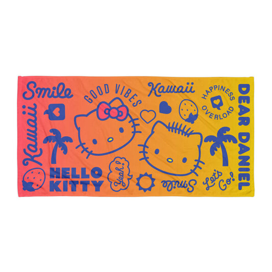 Hello Kitty & Dear Daniel Good Vibes Beach Towel