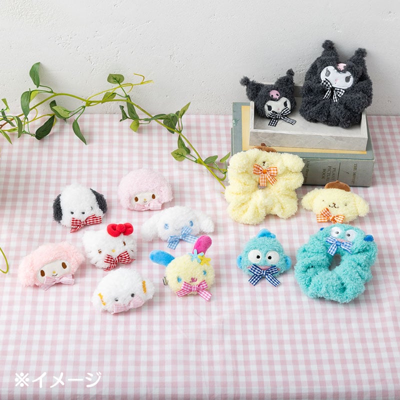 Cinnamoroll Plush Hair Clip (Gingham Bow)