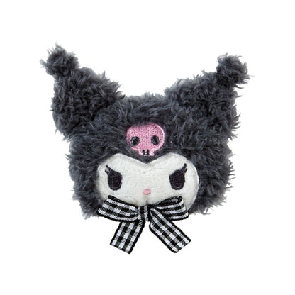 Kuromi Plush Hair Clip (Gingham Bow)
