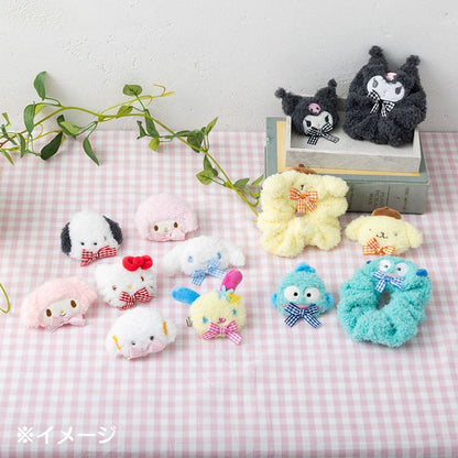 Kuromi Plush Hair Clip (Gingham Bow)