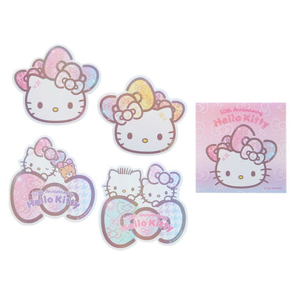 Hello Kitty Sticker & Pouch Set 50th Anniv. (Fashionable Ribbons Series)