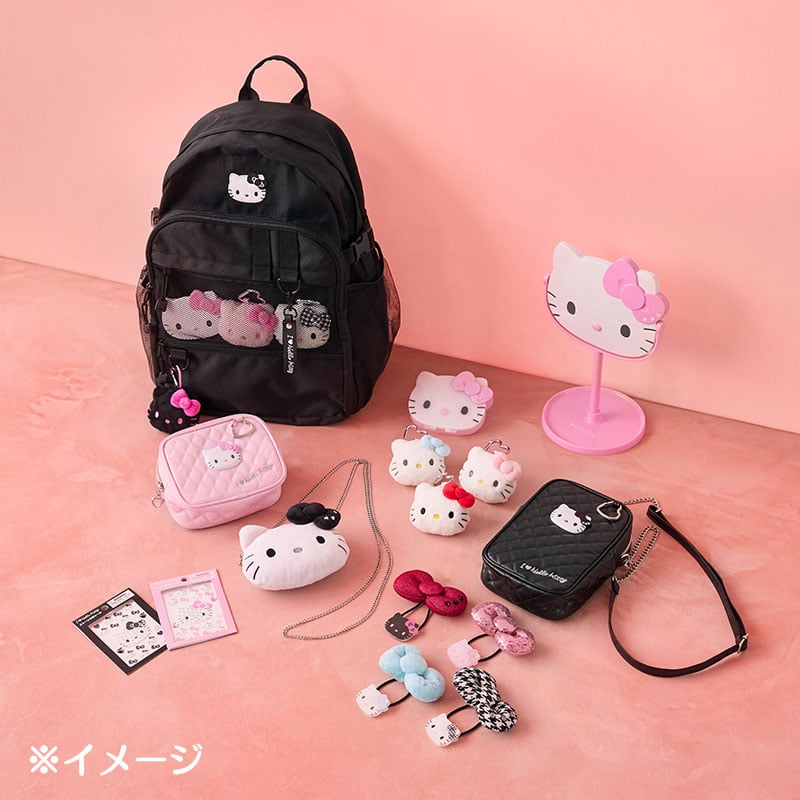 Hello Kitty Black Quilted Mini Crossbody (I Love Hello Kitty Series)