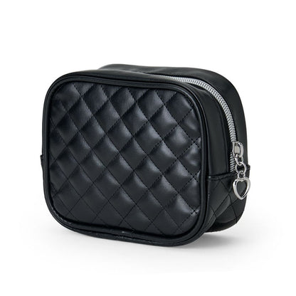 Hello Kitty Black Quilted Zipper Pouch (I Love Hello Kitty Series)