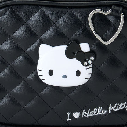 Hello Kitty Black Quilted Zipper Pouch (I Love Hello Kitty Series)
