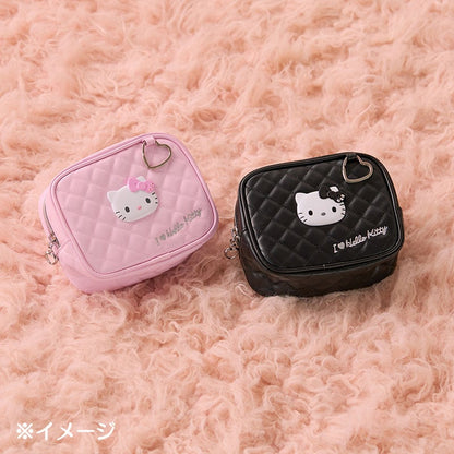 Hello Kitty Black Quilted Zipper Pouch (I Love Hello Kitty Series)