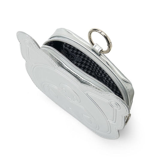 Kuromi Mini Zipper Pouch (Silver Houndstooth Series)