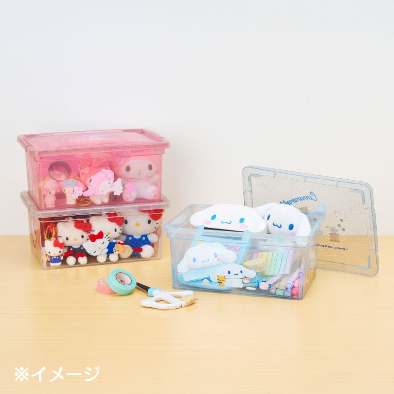 Cinnamoroll Clear Glitter Storage Bin (S)