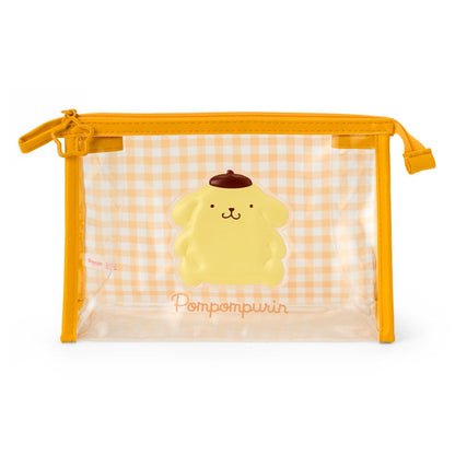 Pompompurin Clear Gingham Zipper Pouch
