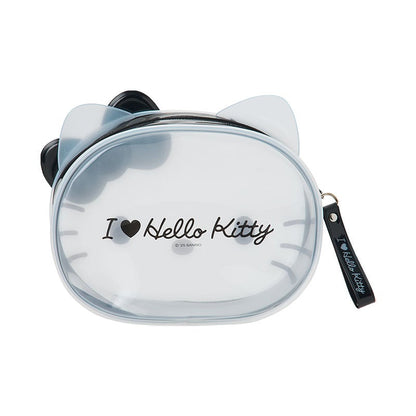 Hello Kitty Black & Clear Zipper Pouch (I Love Hello Kitty Series)