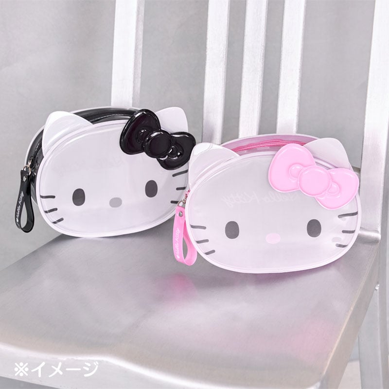 Hello Kitty Pink & Clear Zipper Pouch (I Love Hello Kitty Series)