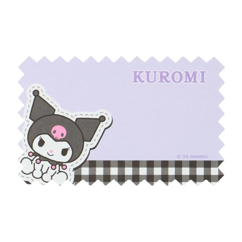 Kuromi Gingham Mini Memo Sheets