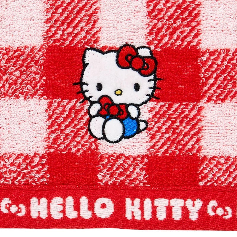 Hello Kitty Gingham Imabari Hand Towel